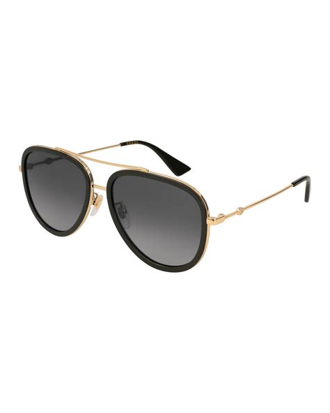 gucci metal gradient aviator sunglasses gold|gucci oversized aviator sunglasses.